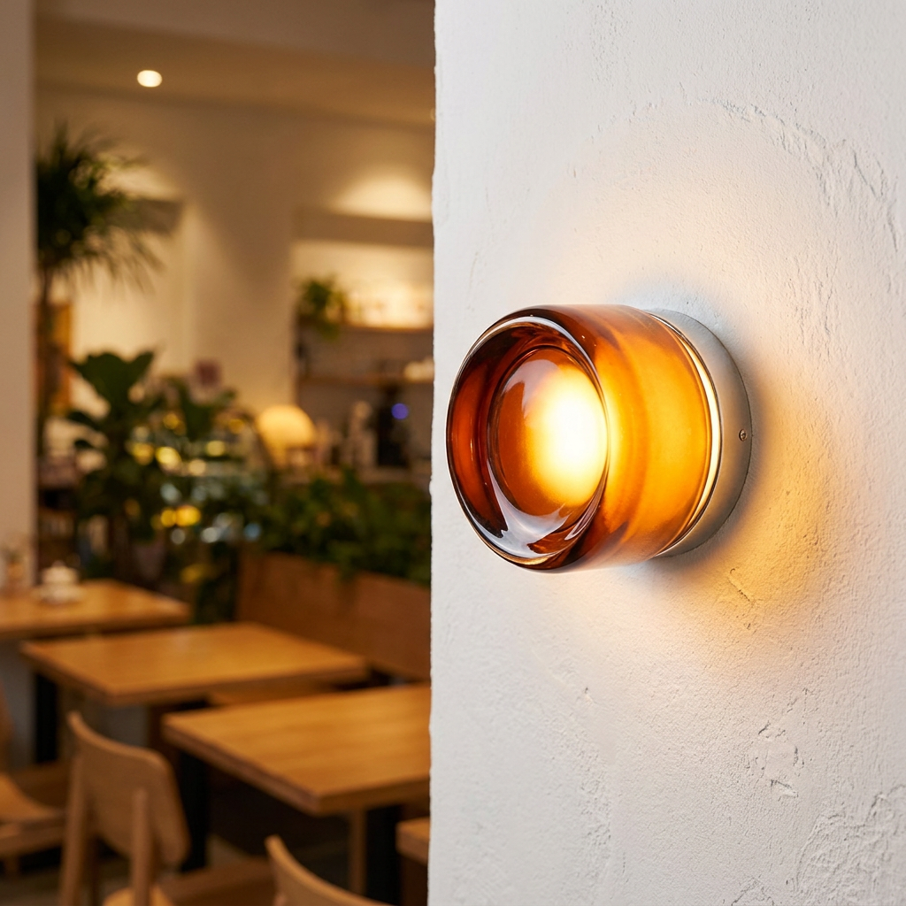 Nordic Dimpled Glass Wall Light
