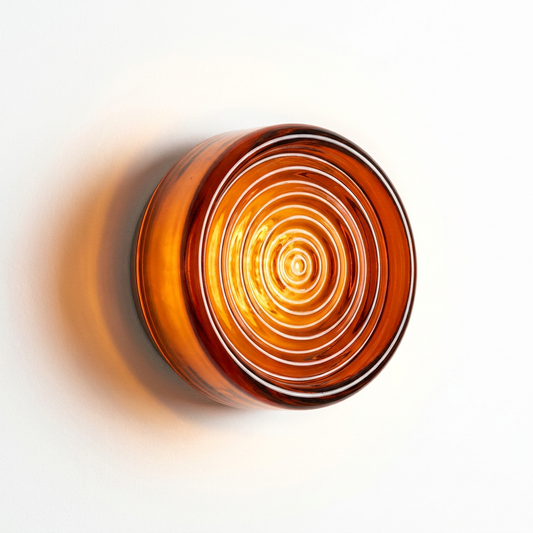 Fresnel Ribbed Glass Wall Light