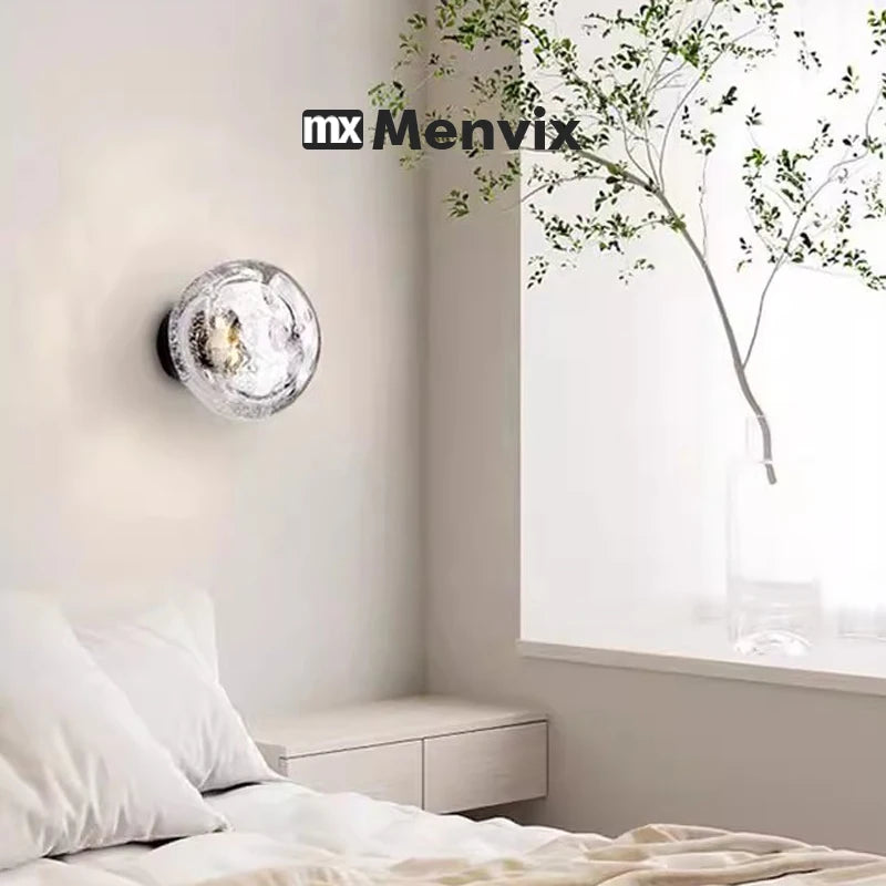 2026 Menvix Nordic Modern Design Bedroom Bedside Wall Lamp Creative Living Room Background Wall Decoration Corridor Wall Lamp