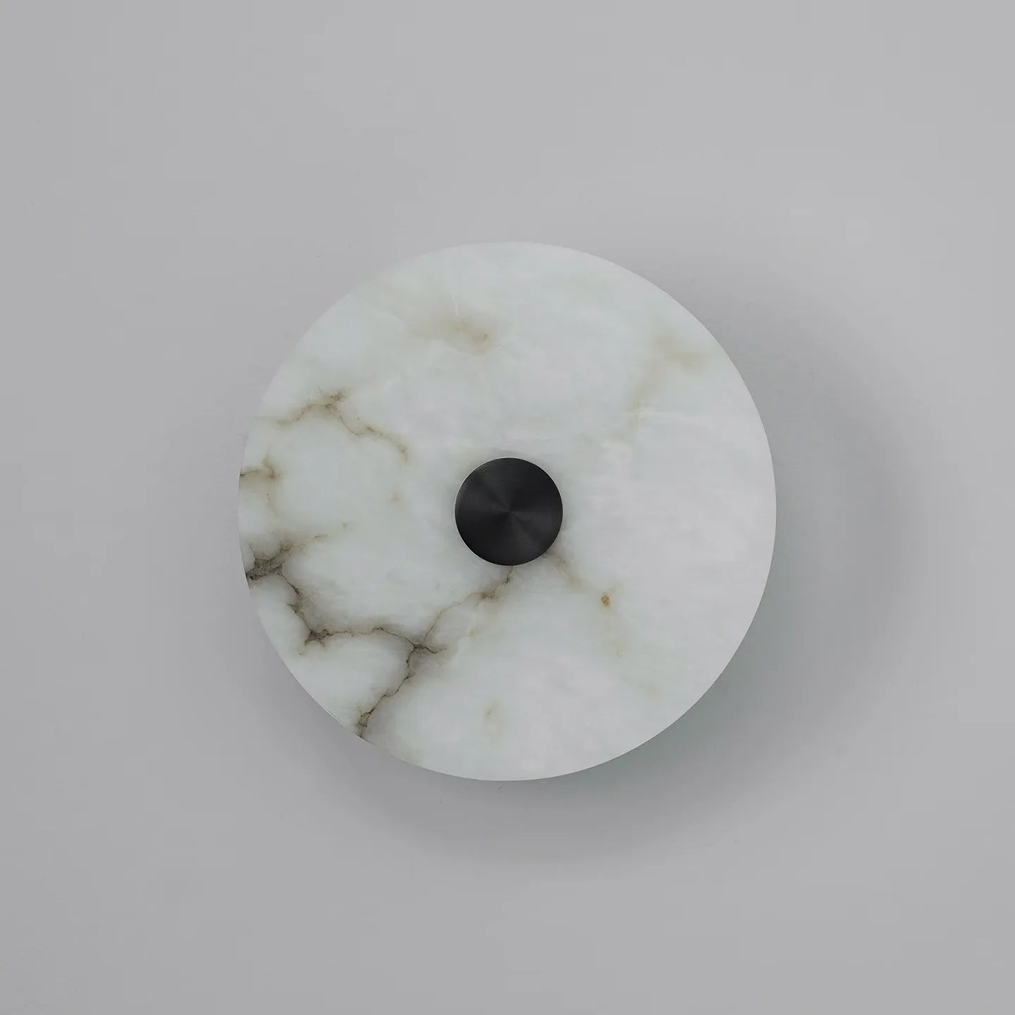 Spanish Marble Wall Lamp Minimalist Round Natural Stone Bedside Wall Light for Foyer Bedroom Home Decor