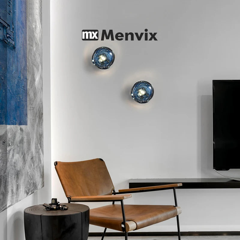 2026 Menvix Nordic Modern Design Bedroom Bedside Wall Lamp Creative Living Room Background Wall Decoration Corridor Wall Lamp