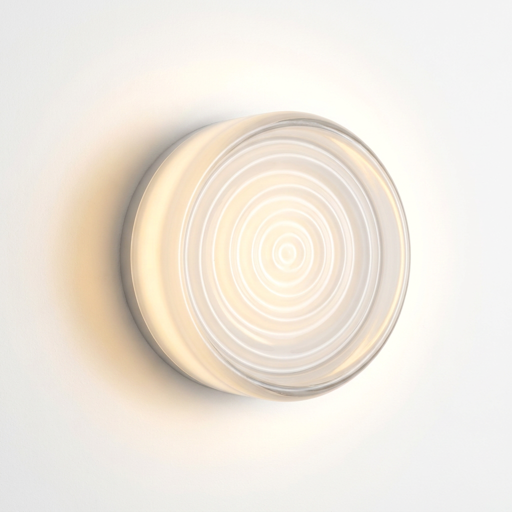 Fresnel Ribbed Glass Wall Light